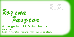 rozina pasztor business card